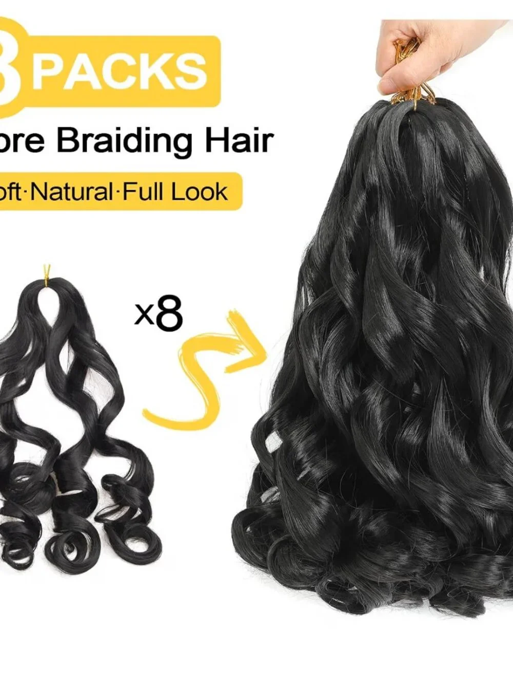 8 Packs Ombre Braiding Hair